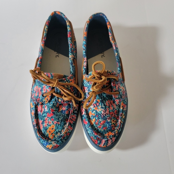 Sperry Floral Lace-up Slip-on Loafers Size 6.5 - Picture 3 of 7
